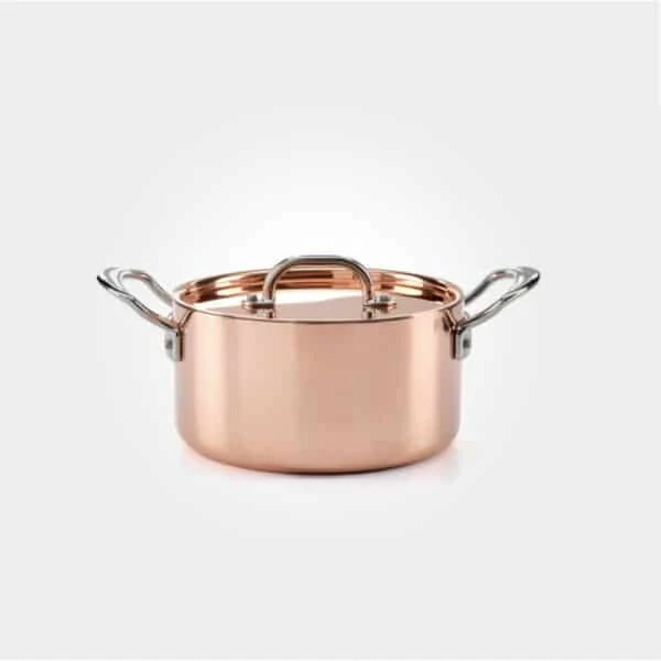 20cm Copper Induction Casserole Pan & Lid 3 20cm Copper Induction Casserole Pan & Lid