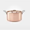 26cm Copper Induction Casserole Pan & Lid -Home And Daily Necessities Store 26cm copper induction casserole pan with lid side 600x600 1