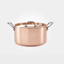 26cm Copper Induction Casserole Pan & Lid