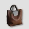 Brown Bison Leather Tote Bag -Home And Daily Necessities Store 800x800 Bison Leather handbag grey background small 600x600 1