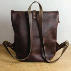 Tan Kodiak Leather Roll Top Backpack 11 Tan Kodiak Leather Roll Top Backpack -Home And Daily Necessities Store 800x800 Tan Kodiak Leather roll top backpack back 600x600 1