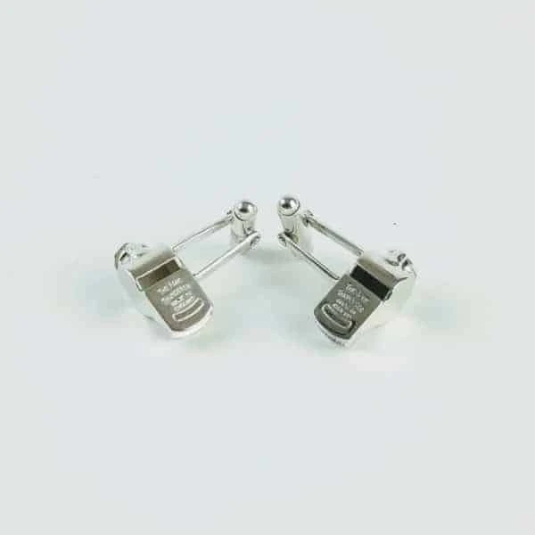 Sterling Silver Whistle Cufflinks 3 Sterling Silver Whistle Cufflinks