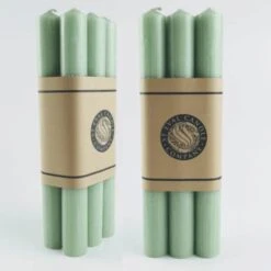 Two Packs Green Dinner Candles