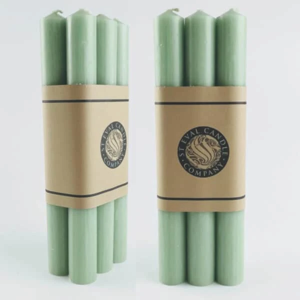 Two Packs Green Dinner Candles 3 Two Packs Green Dinner Candles