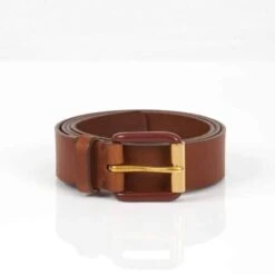 Modernist Belt – Exposed Saddle Brown/Brass