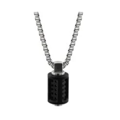 Aero Stainless Steel Necklace -Home And Daily Necessities Store Bailey aero necklace matt black 600x600 1