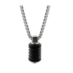Jet Stainless Steel Necklace -Home And Daily Necessities Store Bailey jet necklace diamond black 600x600 1