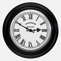 Classic Black Factory Clock Roman Numerals