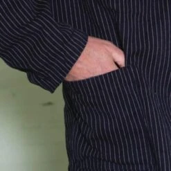 Chalk Stripe Engineer Jacket -Home And Daily Necessities Store Engineers jacket chalk stripe pocket 600x600 1