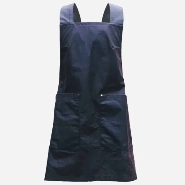Midnight Waxed Cotton Crossover Apron 3 Midnight Waxed Cotton Crossover Apron