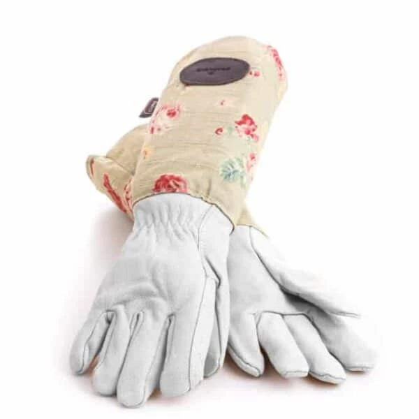 Small Floral Green Gardening Gloves 3 Small Floral Green Gardening Gloves