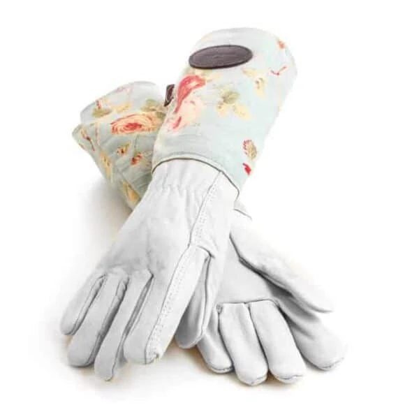 Small Floral Blue Gardening Gloves 3 Small Floral Blue Gardening Gloves