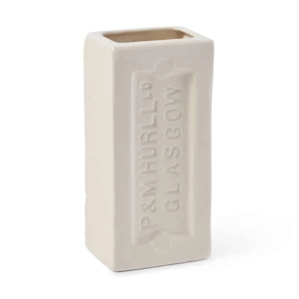 White Glasgow Brick Vase 3 White Glasgow Brick Vase