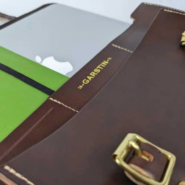 Chestnut Brown Leather Satchel 4 Chestnut Brown Leather Satchel - Image 2