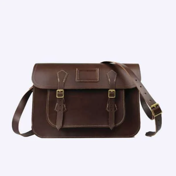 Chestnut Brown Leather Satchel 5 Chestnut Brown Leather Satchel - Image 3