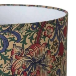Golden Lily Cotton Lampshade 30cm 9 Golden Lily Cotton Lampshade 30cm -Home And Daily Necessities Store Golden lily lampshade large 800x800 close up 600x600 1