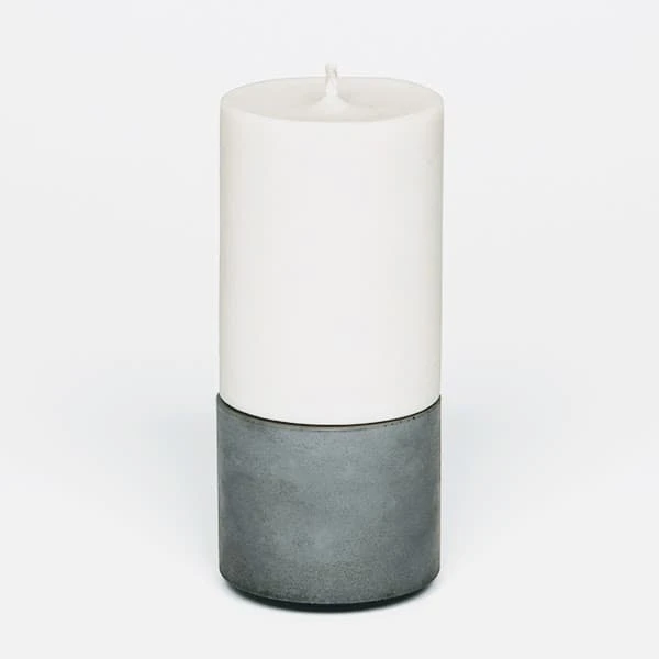 Grey Midi Holder And Candle Set 3 Grey Midi Holder And Candle Set
