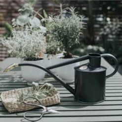 Rowley Ripple Graphite Watering Can 11 Rowley Ripple Graphite Watering Can -Home And Daily Necessities Store HAWS Rowley Ripple two pint graphite table lifestyle 800x800 1 600x600 1