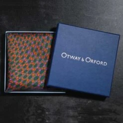 Infinity Silk Pocket Square – Green, Orange & Purple 9 Infinity Silk Pocket Square – Green, Orange & Purple -Home And Daily Necessities Store Infinity green in box 1