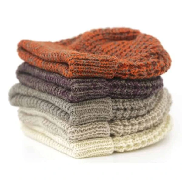 Natural Purple & Grey Beanie 6 Natural Purple & Grey Beanie - Image 4