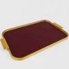 Burgundy S18 Tray 2 Burgundy S18 Tray -Home And Daily Necessities Store Kaymet Burgundy and Gold small