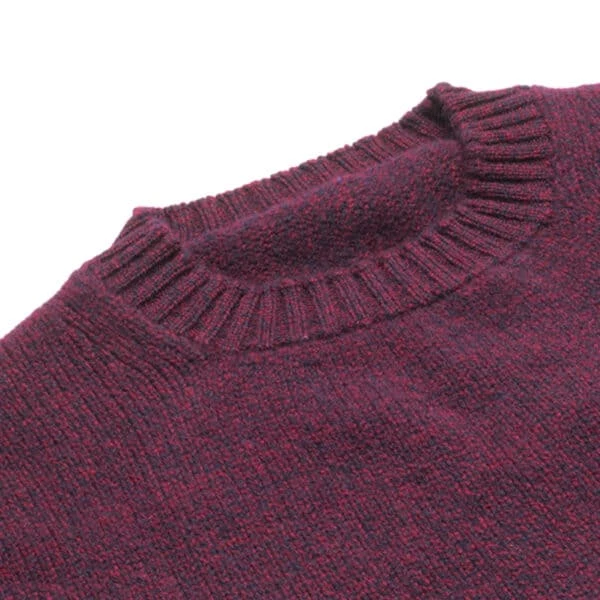 Burgundy Dean Lambswool Crew Neck Jumper 4 Burgundy Dean Lambswool Crew Neck Jumper - Image 2