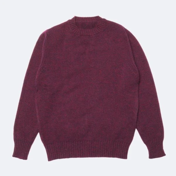 Burgundy Dean Lambswool Crew Neck Jumper 3 Burgundy Dean Lambswool Crew Neck Jumper