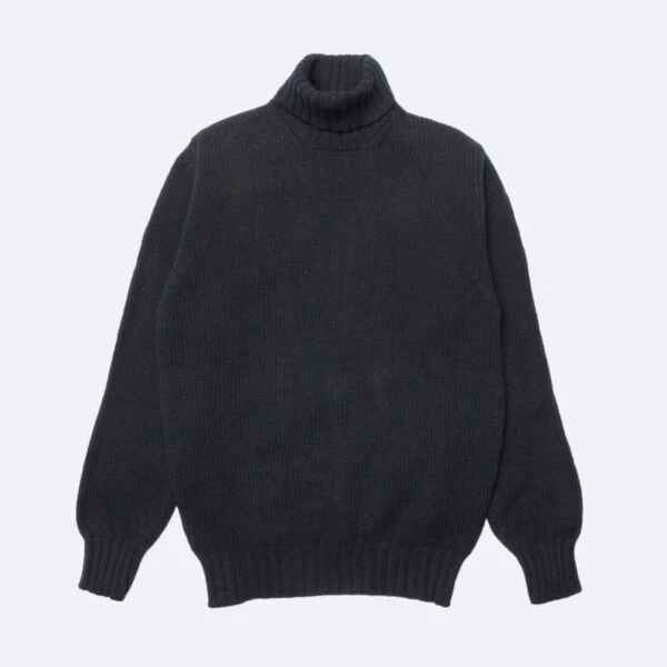 Black Newman Lambswool Roll Neck Jumper 3 Black Newman Lambswool Roll Neck Jumper