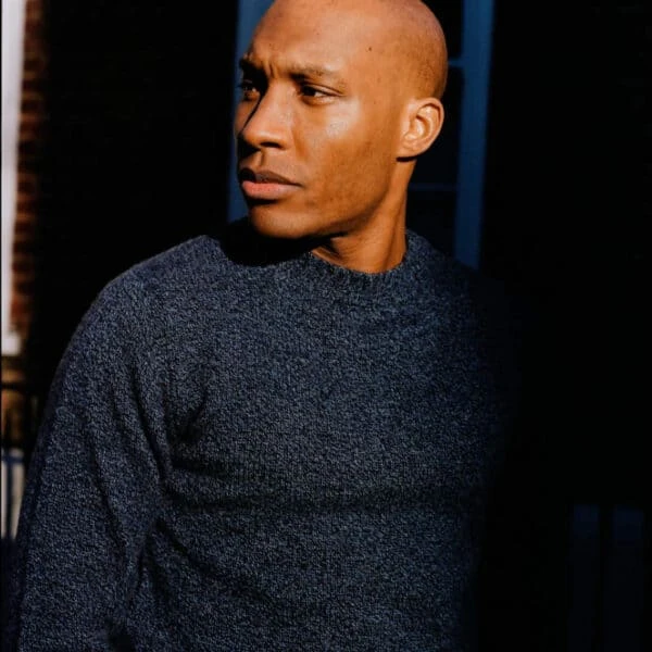 Denim Blue Dean Lambswool Crew Neck Jumper 5 Denim Blue Dean Lambswool Crew Neck Jumper - Image 3