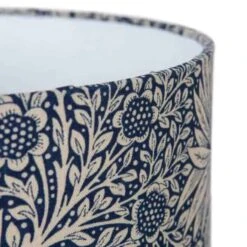 Marigold Indigo Cotton Lampshade 30cm -Home And Daily Necessities Store Marigold indigo lampshade large 800x800 cu 600x600 1