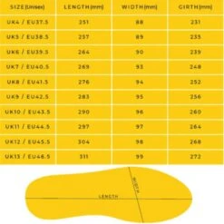 The Mellor II Rosewood Sneakers 11 The Mellor II Rosewood Sneakers -Home And Daily Necessities Store Mellor sizing chart 600x600 8