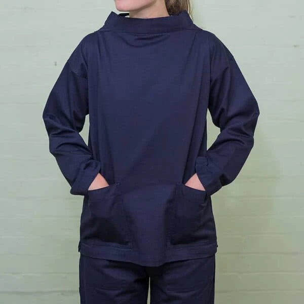 Navy Classic Smock 5 Navy Classic Smock - Image 3