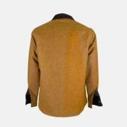 Men’s Alum Waxed Shirt – Gold 8 Men’s Alum Waxed Shirt – Gold -Home And Daily Necessities Store OB Alum shirt Gold back clipped rev 1 600x600 1