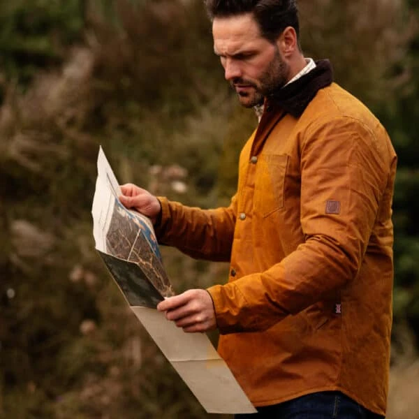 Men’s Alum Waxed Shirt – Gold 6 Men’s Alum Waxed Shirt – Gold - Image 4