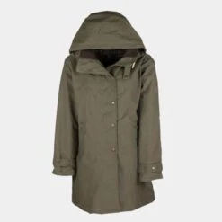 Women’s Brighton Staywax Parka – Dark Olive