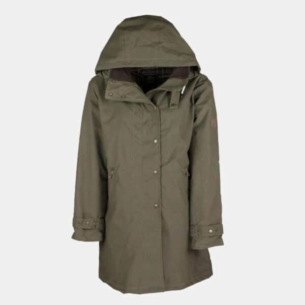 Women’s Brighton Staywax Parka – Dark Olive 3 Women’s Brighton Staywax Parka – Dark Olive