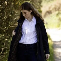 Women’s Brighton Staywax Parka – Navy -Home And Daily Necessities Store OB Brighton Navy Parka lifestyle 4 600x600 1