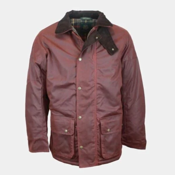 Men’s Chelsea Padded Wax Antique Coat – Chestnut 3 Men’s Chelsea Padded Wax Antique Coat – Chestnut