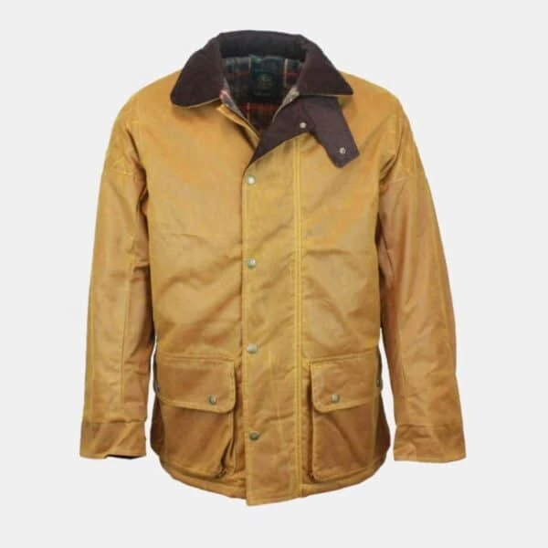 Men’s Chelsea Padded Wax Antique Coat – Gold 3 Men’s Chelsea Padded Wax Antique Coat – Gold