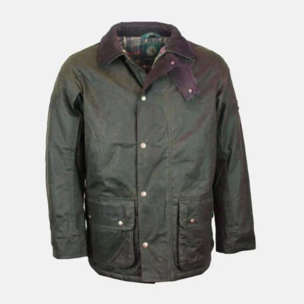 Men’s Chelsea Padded Wax Antique Coat – Green 3 Men’s Chelsea Padded Wax Antique Coat – Green