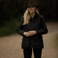 Women’s Country Girl Wax Jacket – Brown 8 Women’s Country Girl Wax Jacket – Brown -Home And Daily Necessities Store OB Country Girl brown lifestyle 2 600x600 1