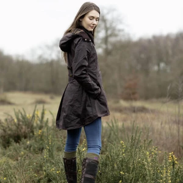 Women’s Olivia Waxed Jacket – Brown 5 Women’s Olivia Waxed Jacket – Brown - Image 3