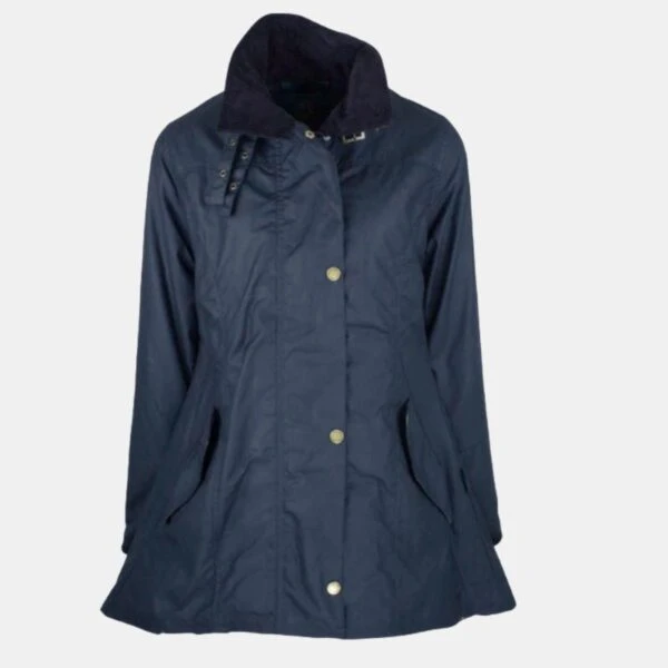 Women’s Olivia Waxed Jacket – Navy 3 Women’s Olivia Waxed Jacket – Navy