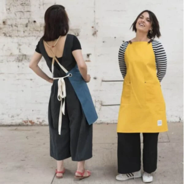 Sunflower Yellow Canvas Apron 4 Sunflower Yellow Canvas Apron - Image 2