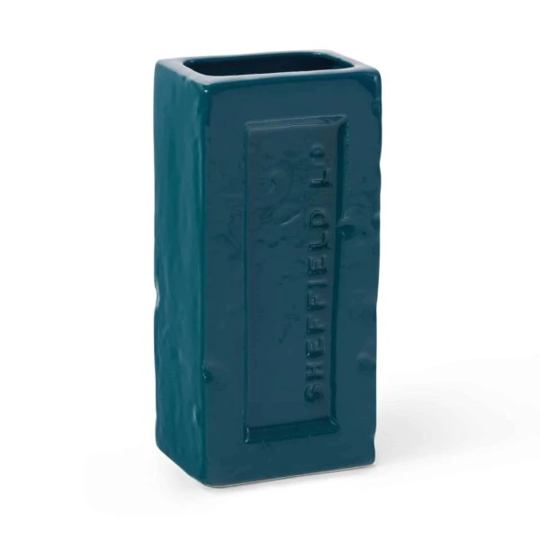 Teal Sheffield Brick Vase 4 Teal Sheffield Brick Vase - Image 2
