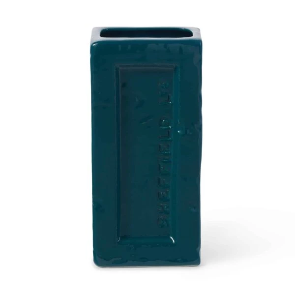 Teal Sheffield Brick Vase 3 Teal Sheffield Brick Vase