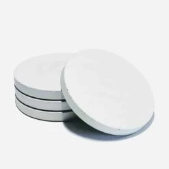White Concrete Coasters