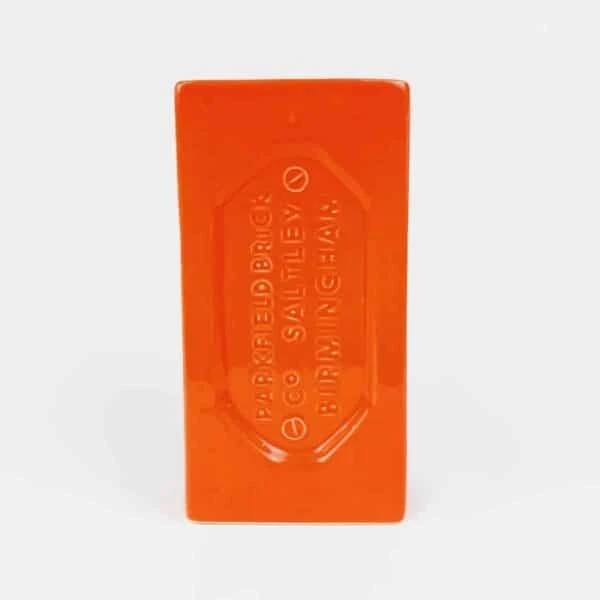 Orange Birmingham Brick Vase 4 Orange Birmingham Brick Vase - Image 2