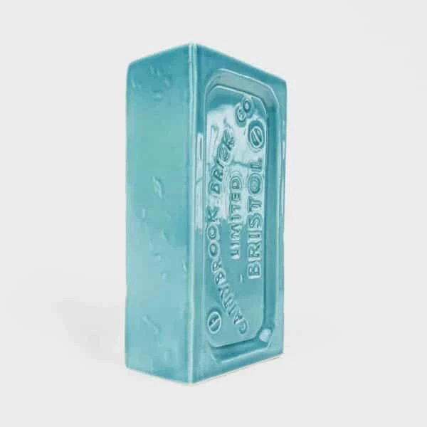 Turquoise Blue Bristol Brick Vase 4 Turquoise Blue Bristol Brick Vase - Image 2