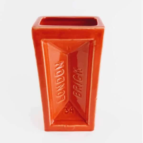 Orange London Brick Vase 3 Orange London Brick Vase